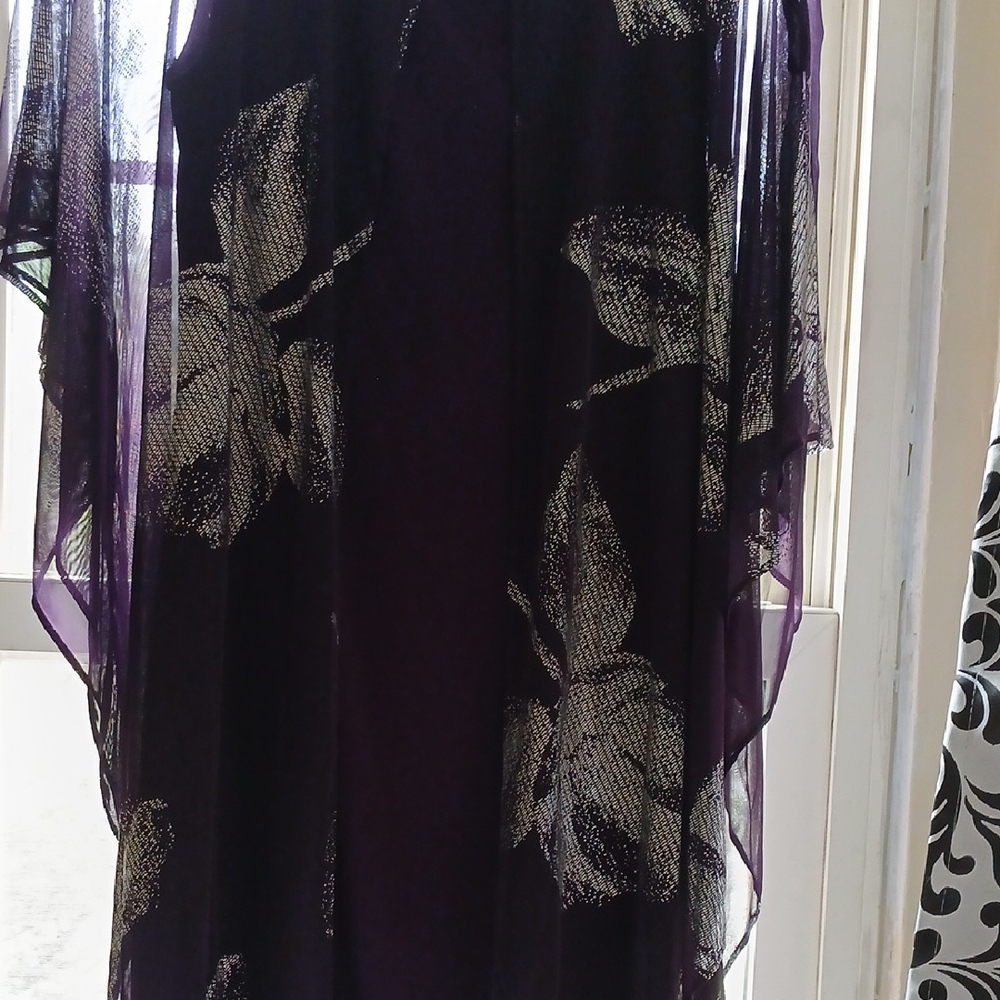 Source Unknown Black Sheath Midi Dress with Flutter Sleeves